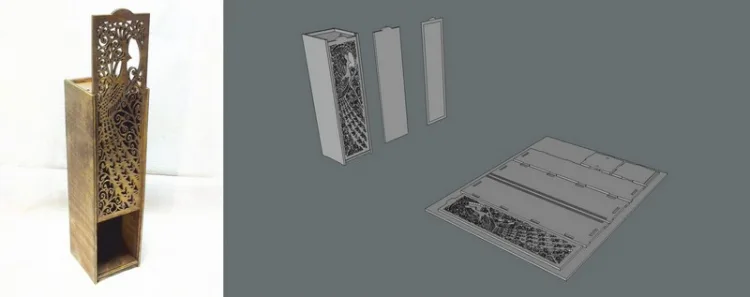 Коробка под бутылку Птица