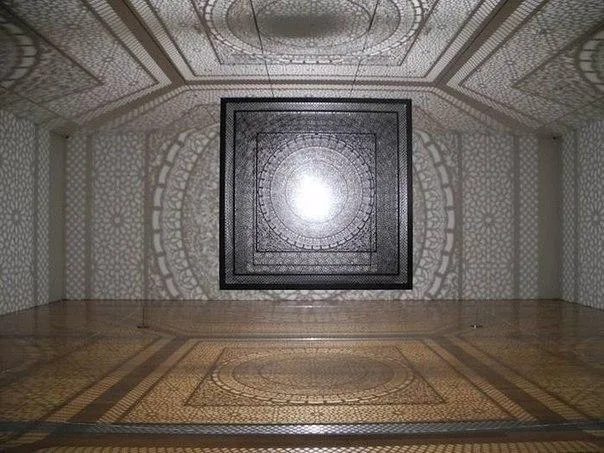 Лампа резная — прямоугольник