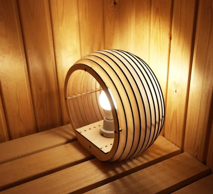 Лампа wooden lamp, фото 3