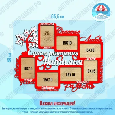 Семейные деревья С днем рождения Наталья