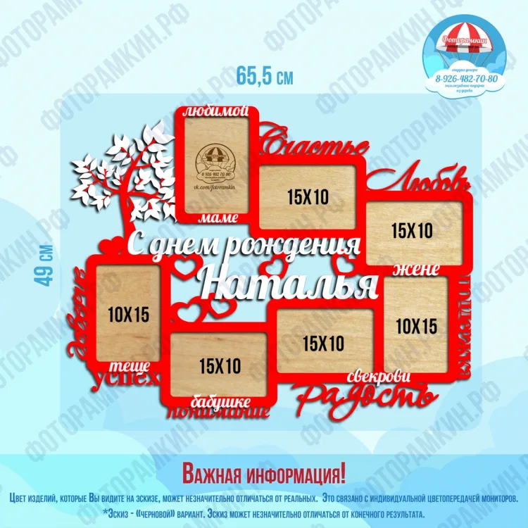 Семейные деревья С днем рождения Наталья