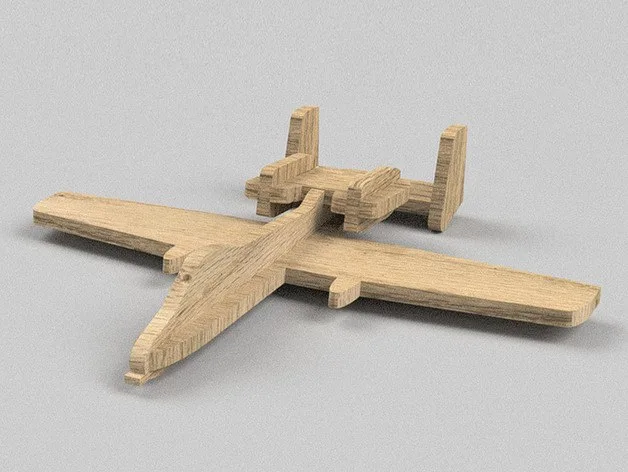 Самолетик Fairchild A-10: сборная модель из дерева, фото 2