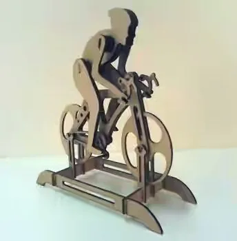 Модель велосипедиста для лазерной резки DXF 3D-пазл CICLISTA, фото 2