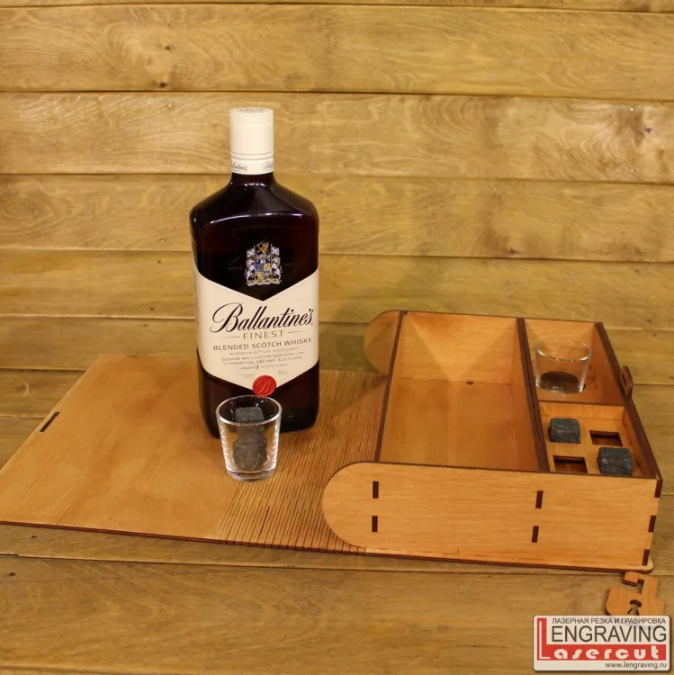 Мини бар из дерева: корпус-книга Ballantine’s, фото 5