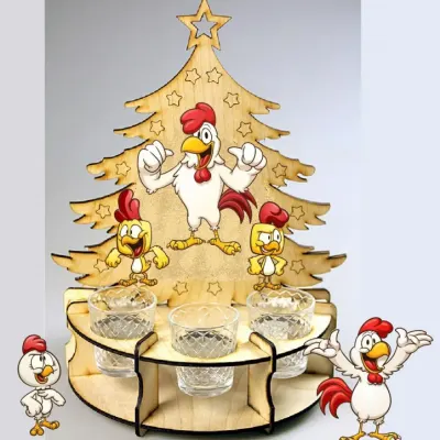 Елка с рюмками