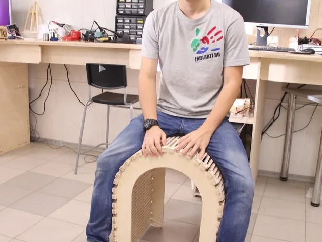 Стул гибкий из фанеры, фото 2