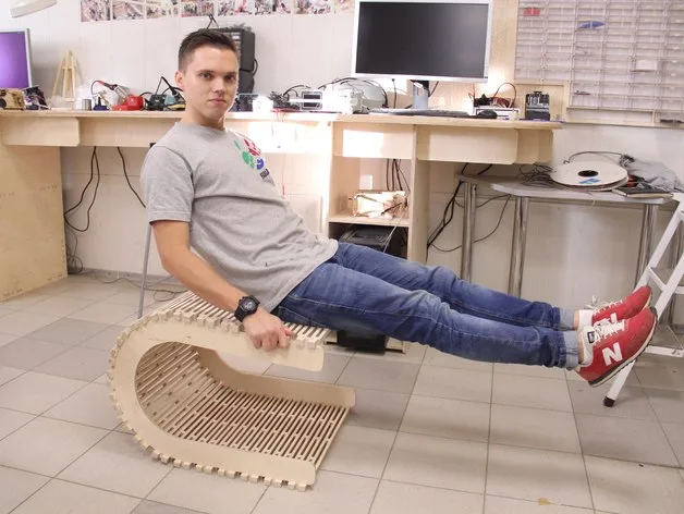Стул гибкий из фанеры, фото 3