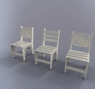 Стол и стул белые
