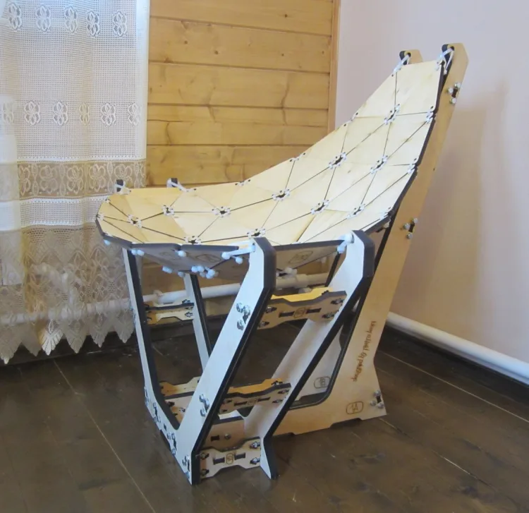 Кресло из фанеры: сборная конструкция с фигурными боковинами, фото 2