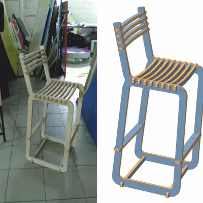 Барный стул (хлипкий — необходимо доработать)