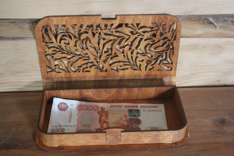 Коробочка для денег закругленная