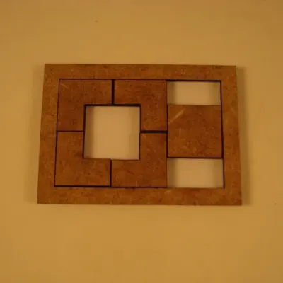 Головоломка на перемещение фигур: макет Puzzle с геометрией