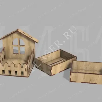 Домик и ящики для подарочного мыла
