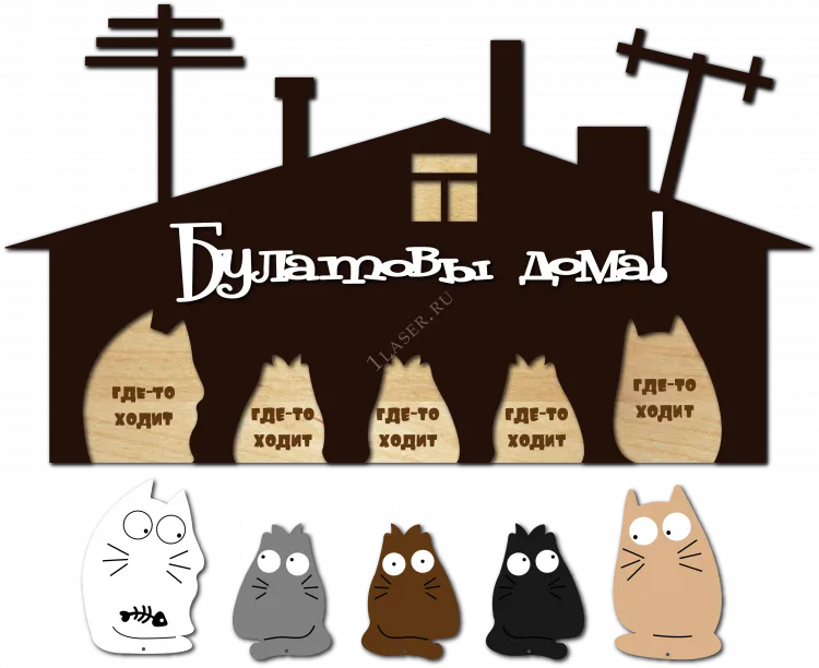 Ключница с котиками