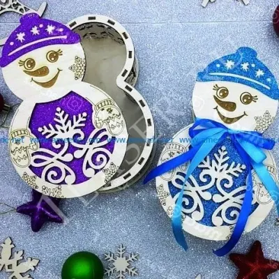 Коробка для конфет Снеговик