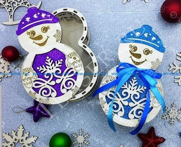Коробка для конфет Снеговик