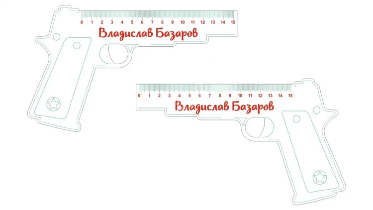 Линейка в виде пистолета