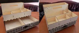 Настольный органайзер с ящиком и без него