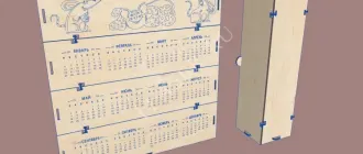 Новогодняя коробка-календарь Мышь