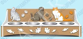 Подставка с тремя котами