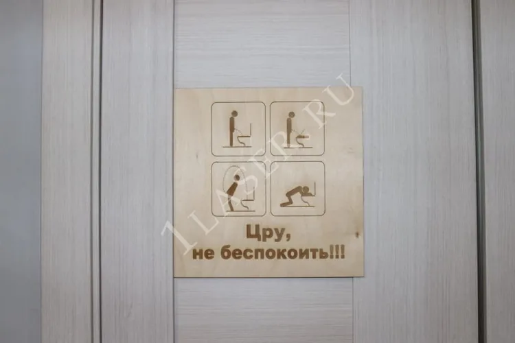 Табличка в туалет