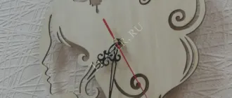 Часы с профилем девушки