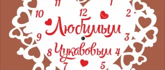 Часы с сердечками