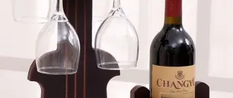 Держатель для бокалов и бутылки вина «Скрипка»