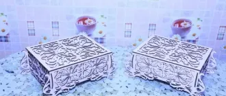 Резная шкатулка: прямоугольная, две штуки, 4 мм