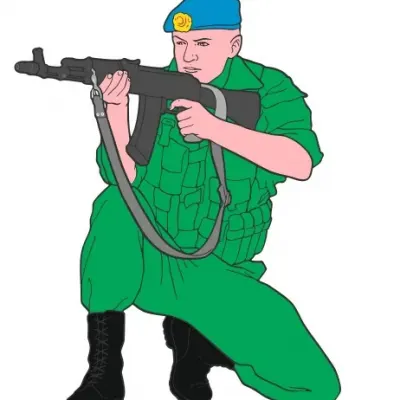 Солдат с оружием