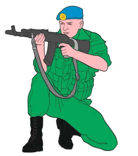 Солдат с оружием