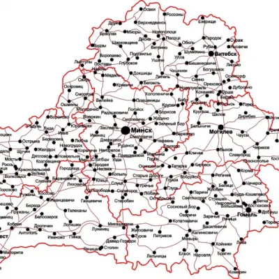 Карта Беларуси(автодороги)