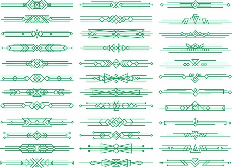 Пираты, стрелковые лого, разделители, геометрические рамки и завихрения, фото 3