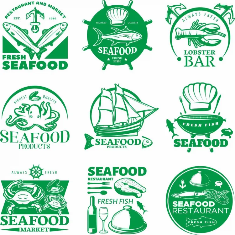 Логотипы: пиратские, морские, морская еда, ганста, фото 3