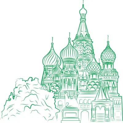 Векторные зарисовки Москва: Царь-колокол для лазерной резки