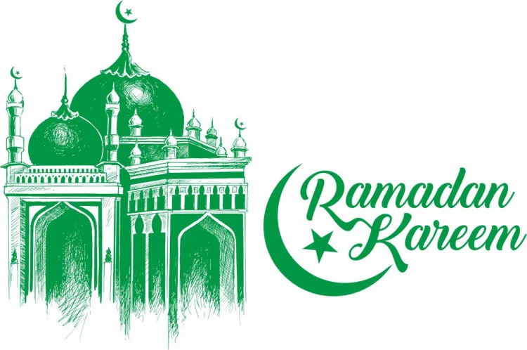 Макет для лазерной резки Ramadan Kareem, CDR: мечеть контуром