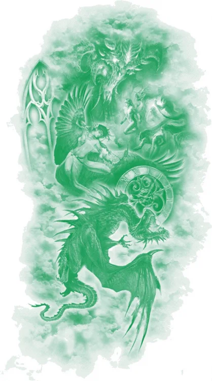 Драконы, часы, икар