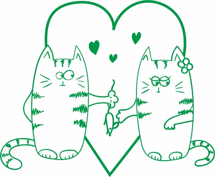 Влюблённые коты