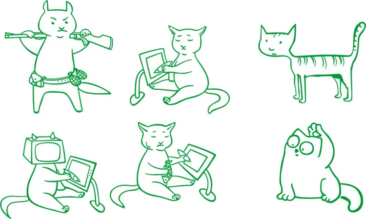 Зелёные коты