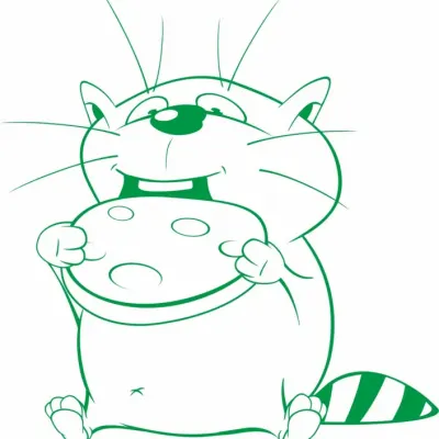 Котик с колбасой