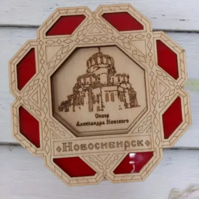 Шкатулка с цветными вставками «Новосибирск»