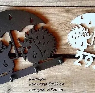Ключница с Ёжиками под зонтом