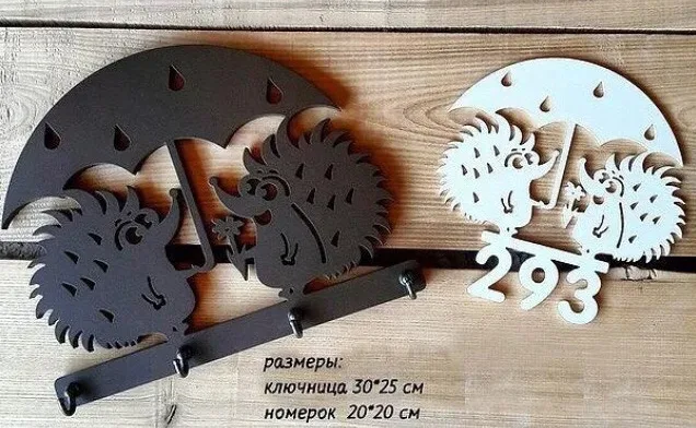 Ключница с Ёжиками под зонтом