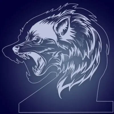 Светильник волк