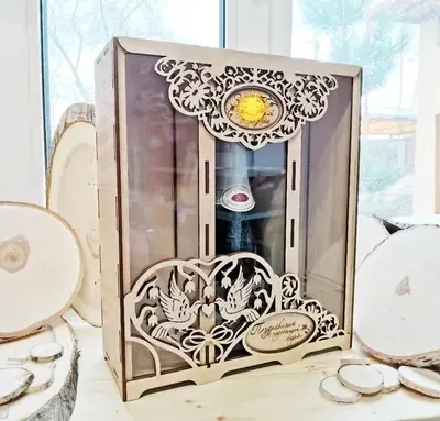 Свадебная винная коробка