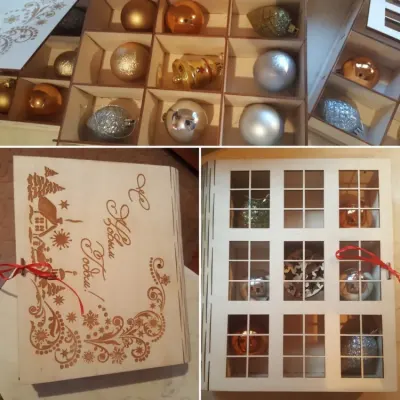Коробка под ёлочные игрушки