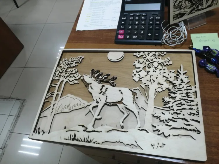 Картина «Лось в лесу»