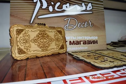 Нарды резные: набор с фишками и орнаментом, фото 2