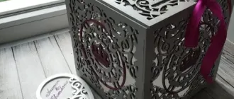Коробочка подарочная в комплекте со шкатулочкой для обручальных колец