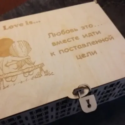 Фанерный денежный ящик с замком